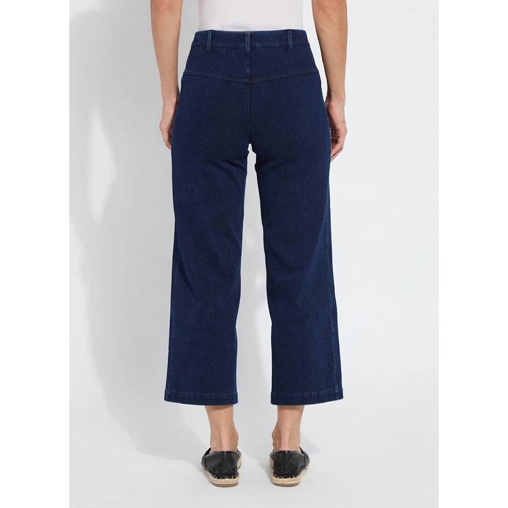 NEW LYSSE layton wide leg crop in dark indigo - Picture 3 of 4